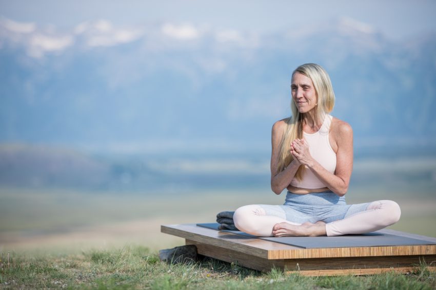 Kundalini teacher meditates in Jackson Hole